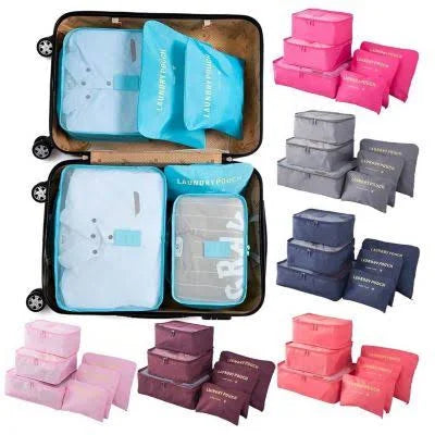 SET DE 6 BOLSAS ORGANIZADORAS PARA VIAJES