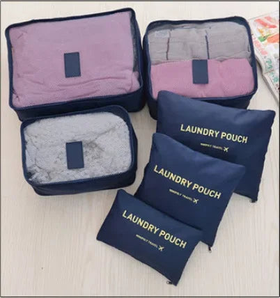 SET DE 6 BOLSAS ORGANIZADORAS PARA VIAJES