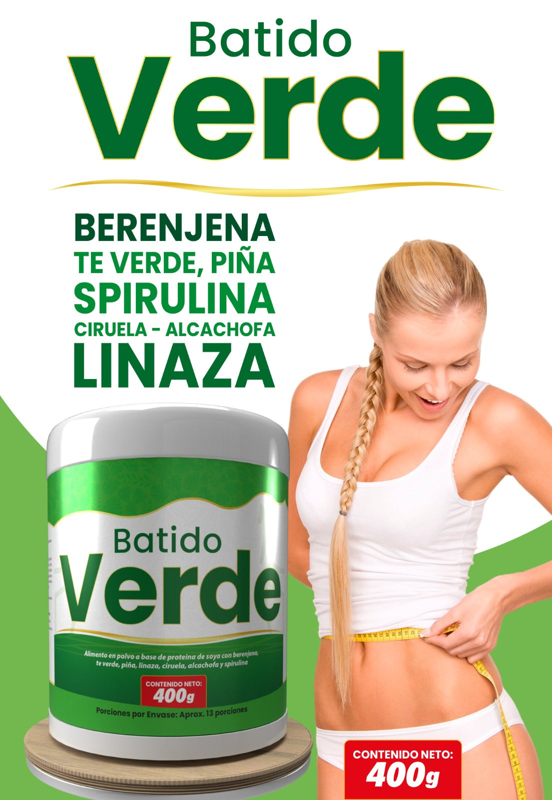 Batido Verde x 400 gr.